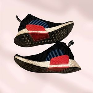 Adidas NMD CS2 Core Black Red Solid Primeknit Sneakers